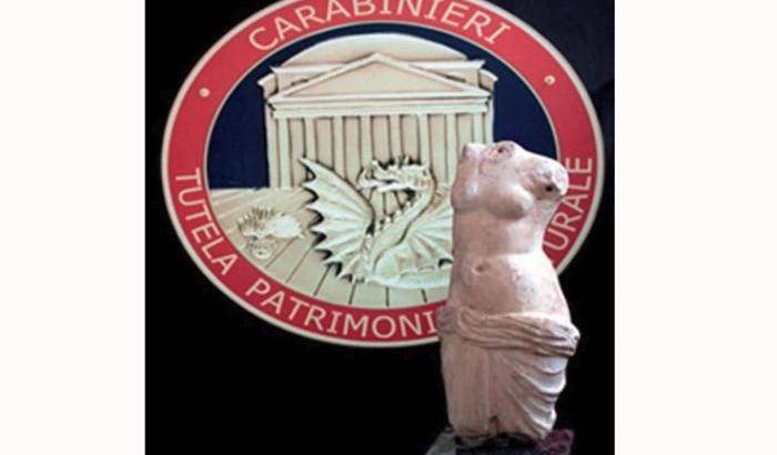 Recuperata una statua di Afrodite rubata dall'università di Foggia