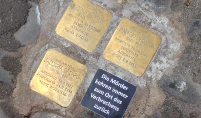 Minaccia in tedesco su una “pietra d’inciampo” per i deportati