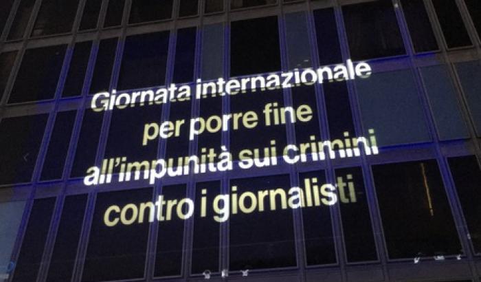 La Rai illumina sede di viale Mazzini con i nomi dei giornalisti uccisi sul lavoro