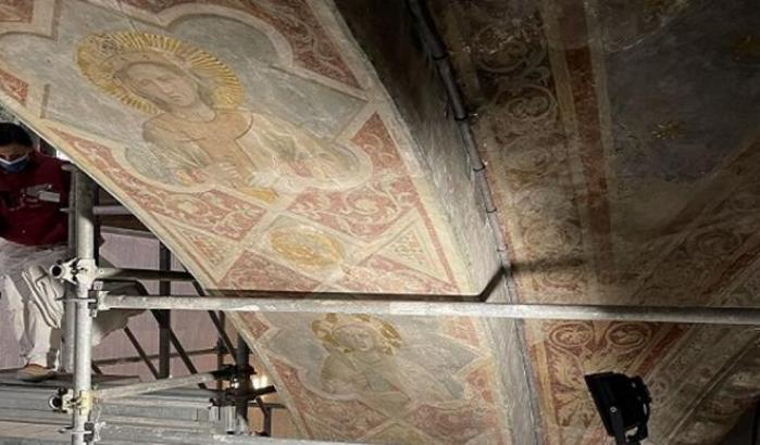 Padova: riscoperti brani pittorici di Giotto durante il restauro