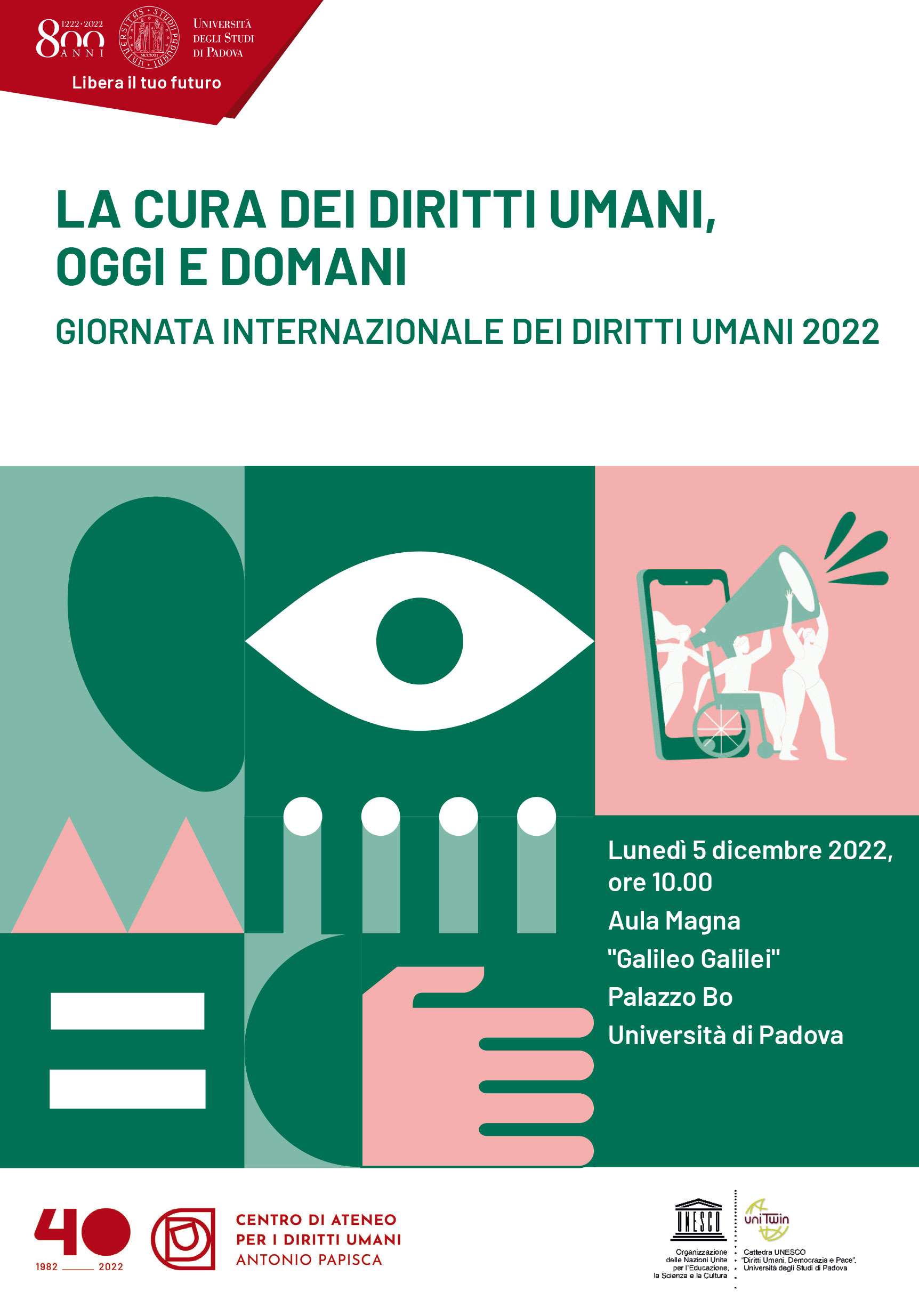 L’Università di Padova celebra i diritti umani