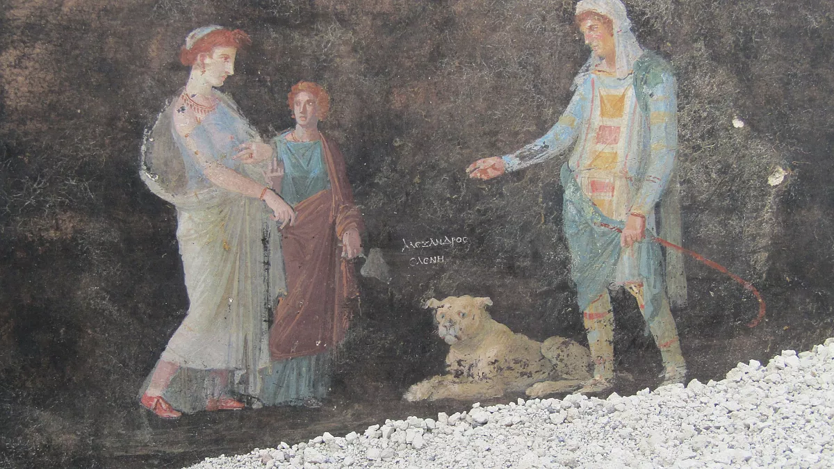 Scoperto a Pompei un affresco raffigurante Troia