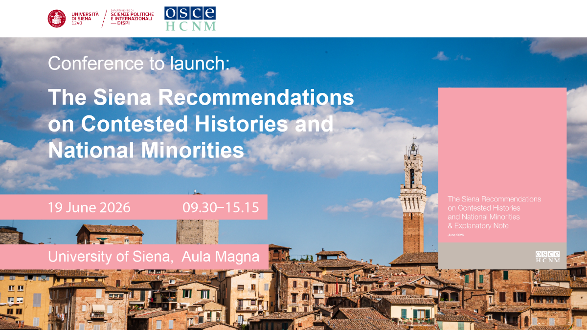 OCSE lancia "Siena Recommendations on Contested Histories and National Minorities"
