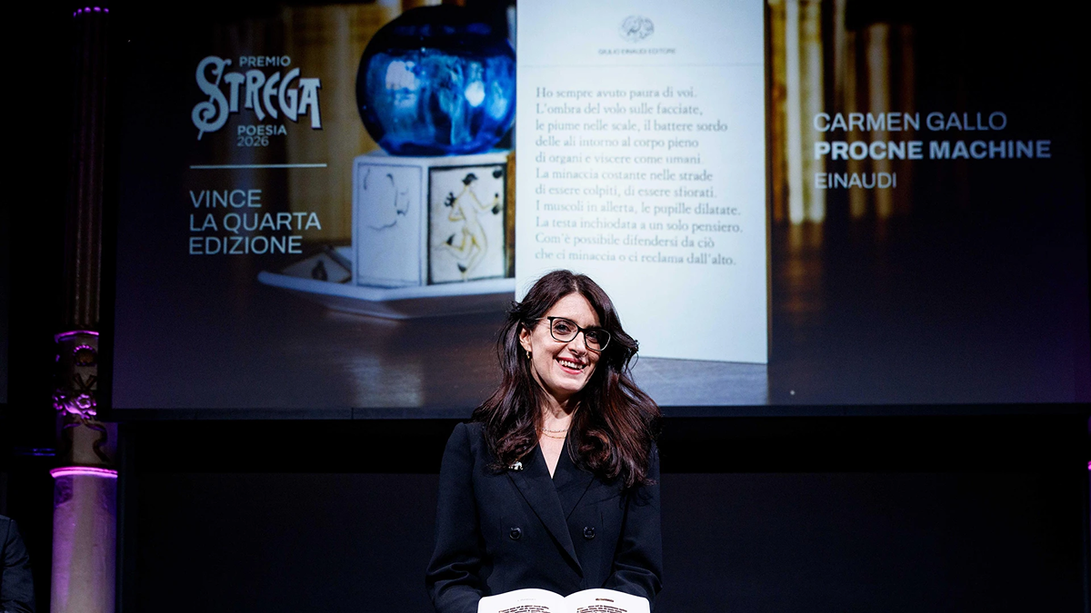 IMG_0470 Premio Strega Poesia 2026 a Carmen Gallo con “Procne Machine”
