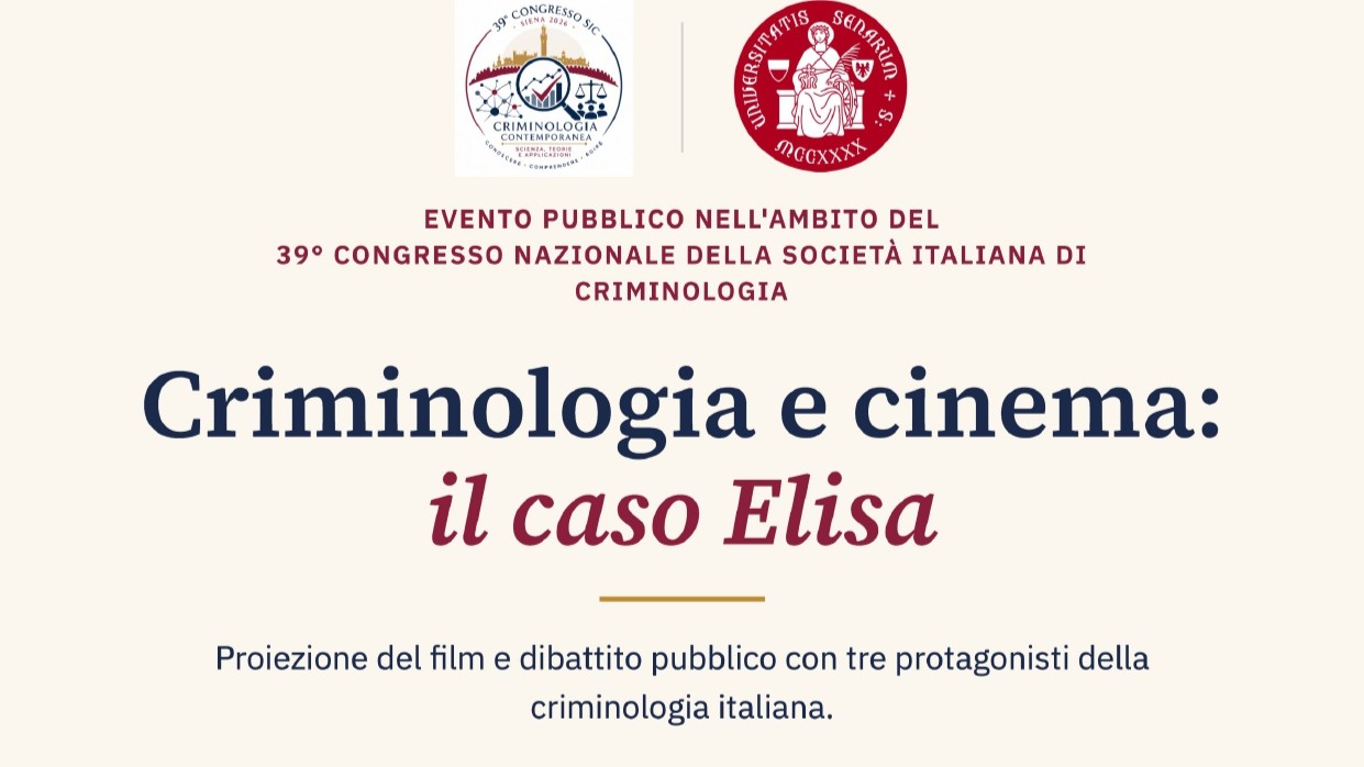 Il Congresso della Societ&agrave; Italiana di Criminologia apre con una proiezione pubblica